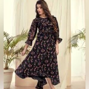 Rachel Zoe Floral Boho High Neck Dress